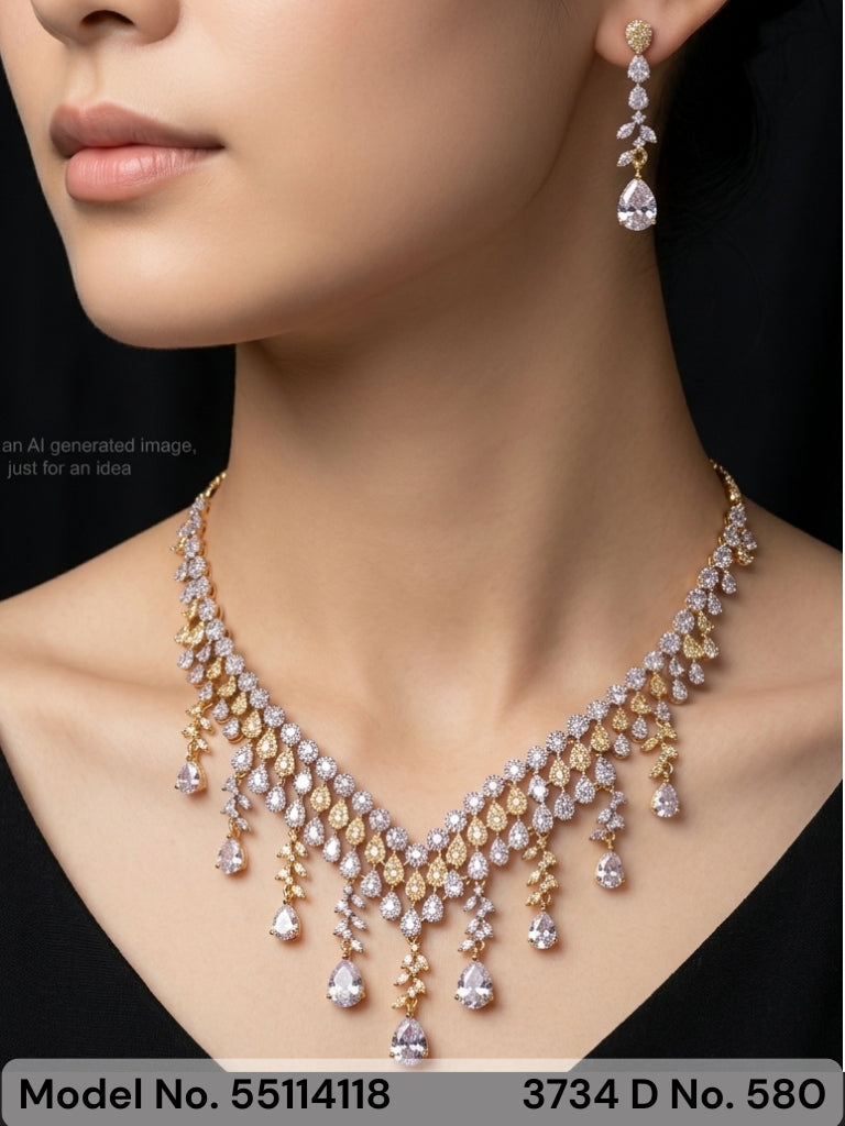 Made in India | Cz Necklace Set - Amaara World