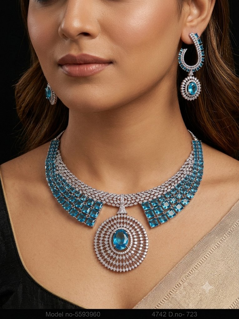 Handmade Traditional Masterpiece Zircon Jewelry Set - Amaara World