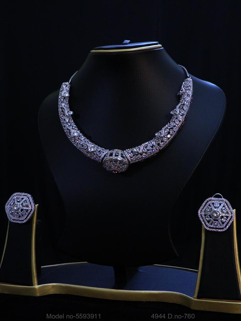 Traditional Design | American Diamond Jewelry Set - View A