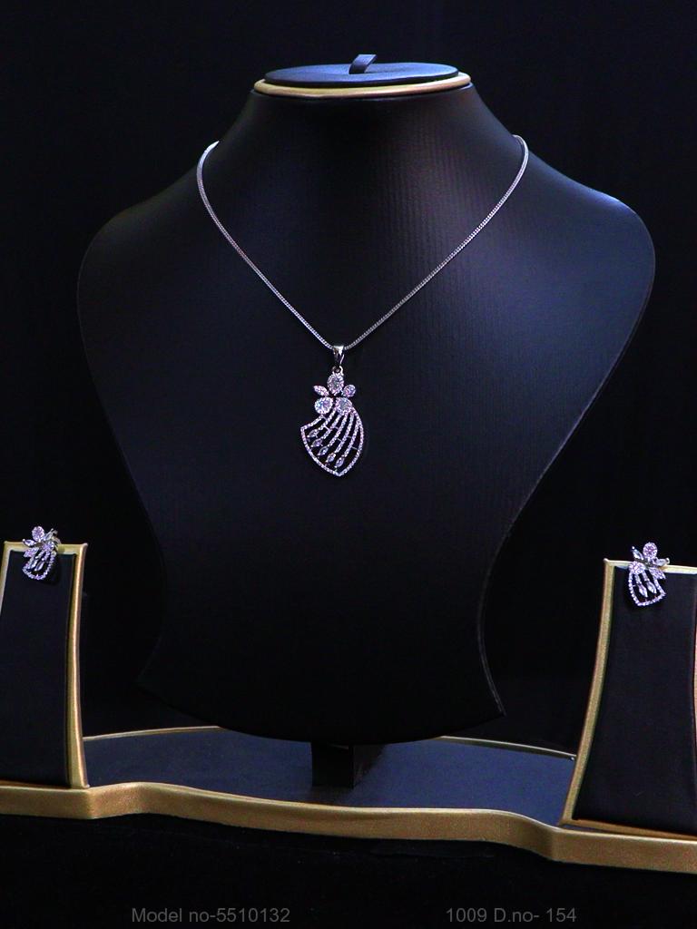 American Diamond Pendant Set - Amaara World