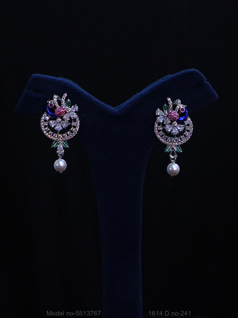 American Diamond Pendant Set - View B