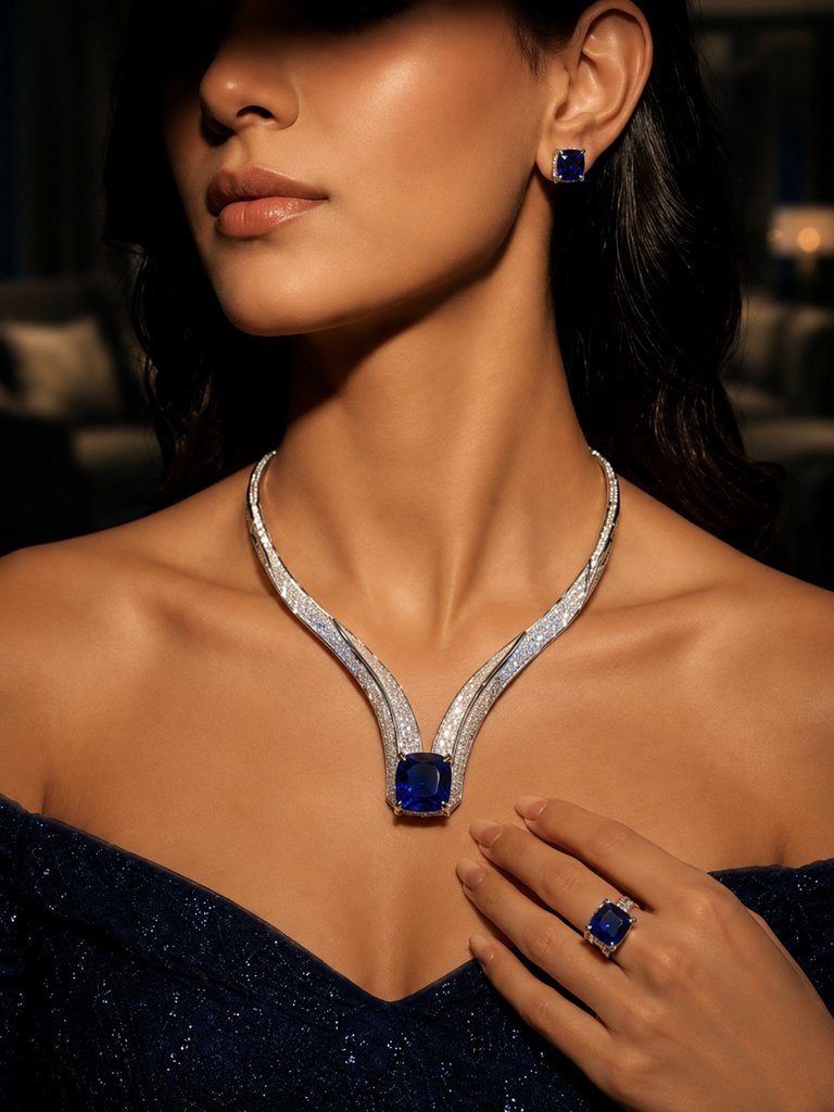 Original Cubic Zircon | Classic Necklace Set - Amaara World