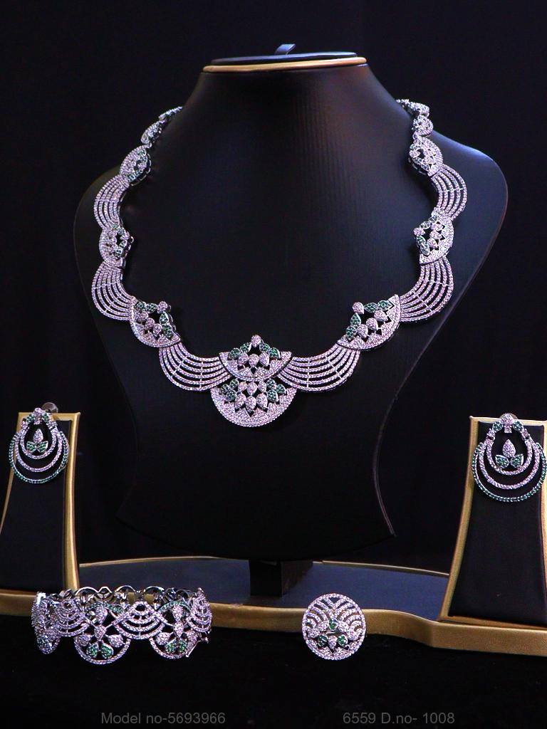 Fashion Necklace Set | Artificial Diamonds / Zircons - Amaara World