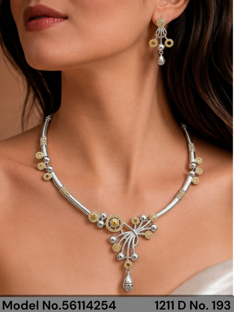 Classic Cz Jewelry Set with Earrings - Amaara World