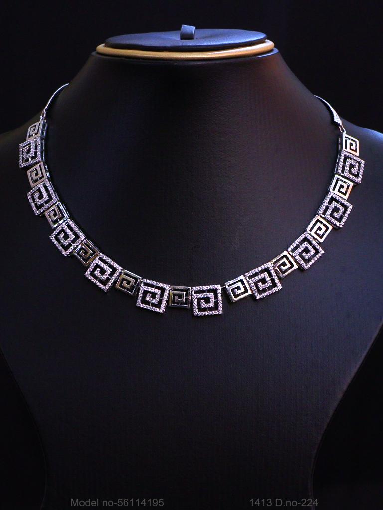 Classic Necklace | AD Jewellery | Handcrafted - View A
