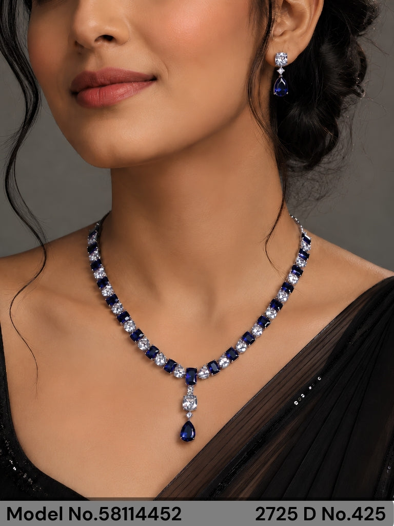 Light weighted CZ Necklace Set - Amaara World