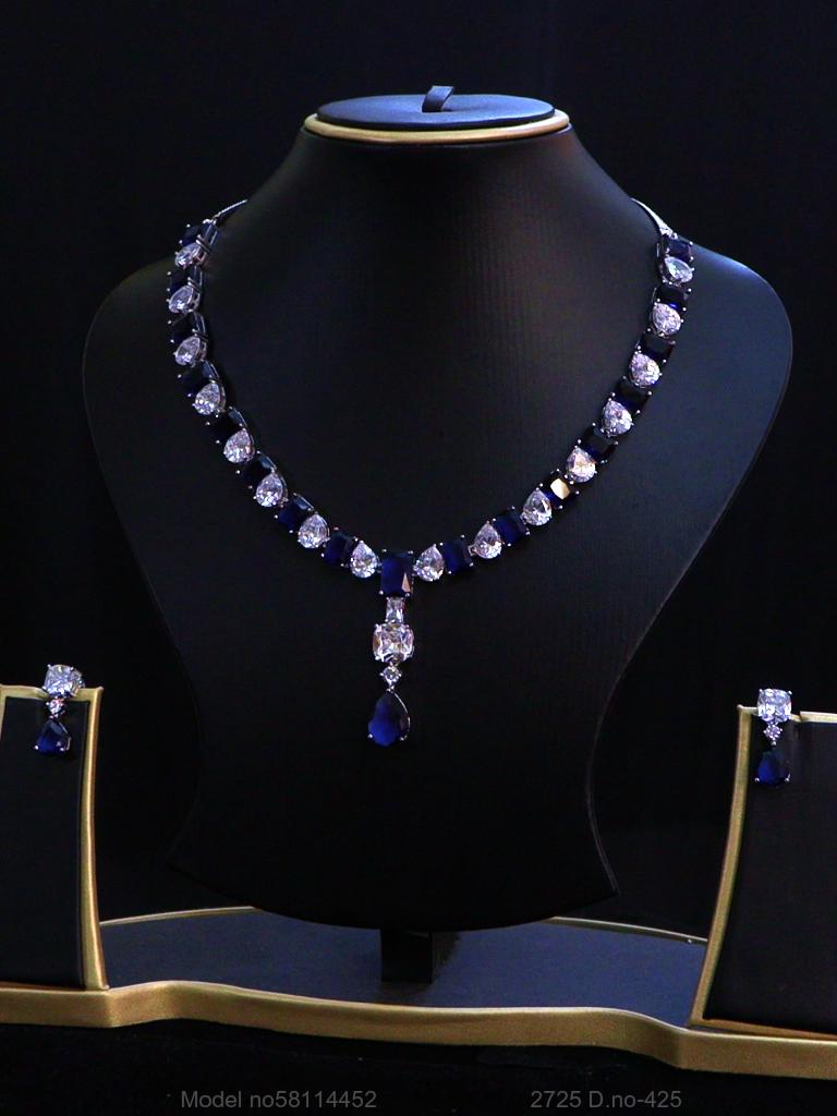 Light weighted CZ Necklace Set - View A