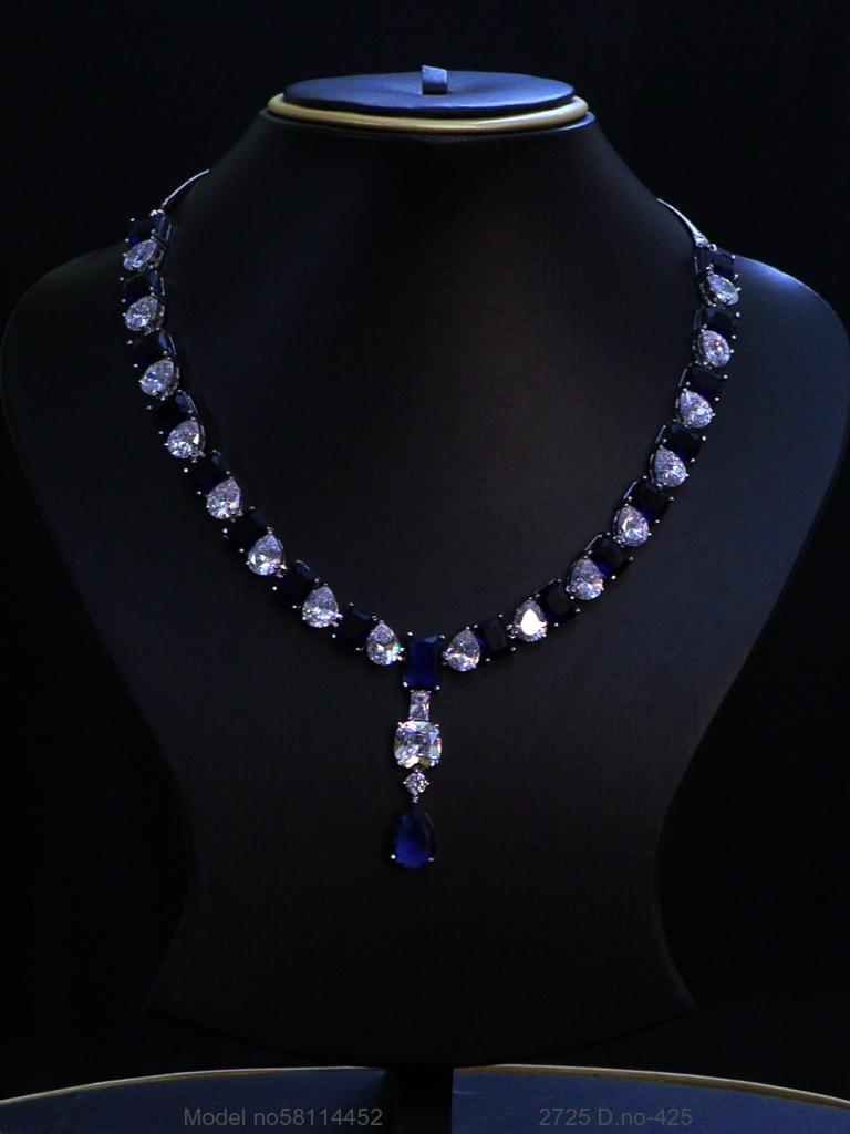 Light weighted CZ Necklace Set - View B
