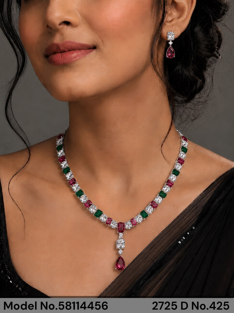 Made in India | Cz Necklace Set - Amaara World