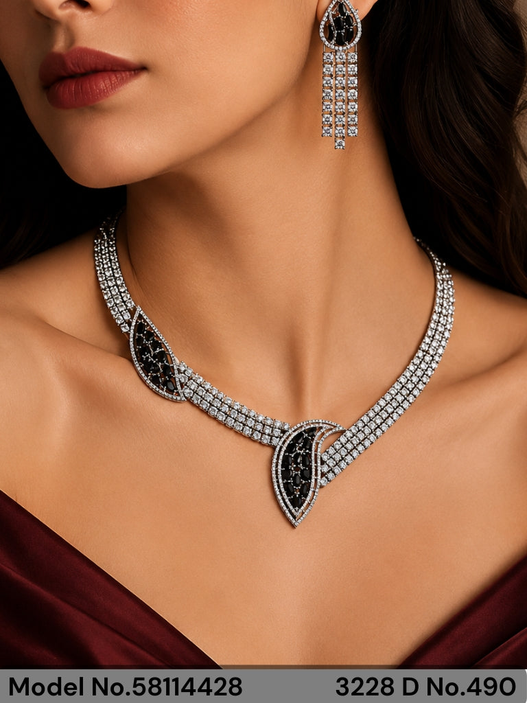 Original Cubic Zircon | Classic Necklace Set - Amaara World