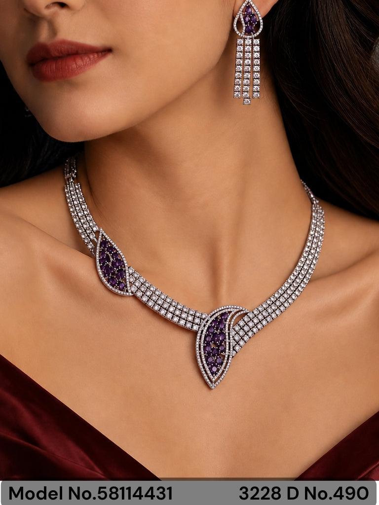 Cz Jewelry Set | Classic Pattern - Amaara World