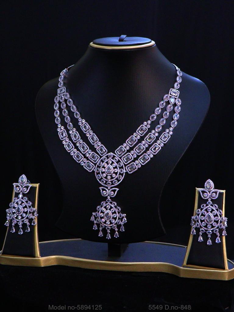 Traditional Zirconia Jewelry Set for Classy Women - View A