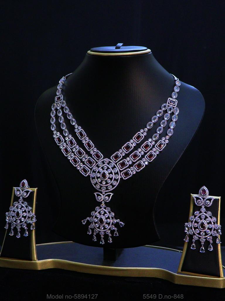 Traditional Zirconia Jewelry Set for Classy Women - Style 3 - Amaara World