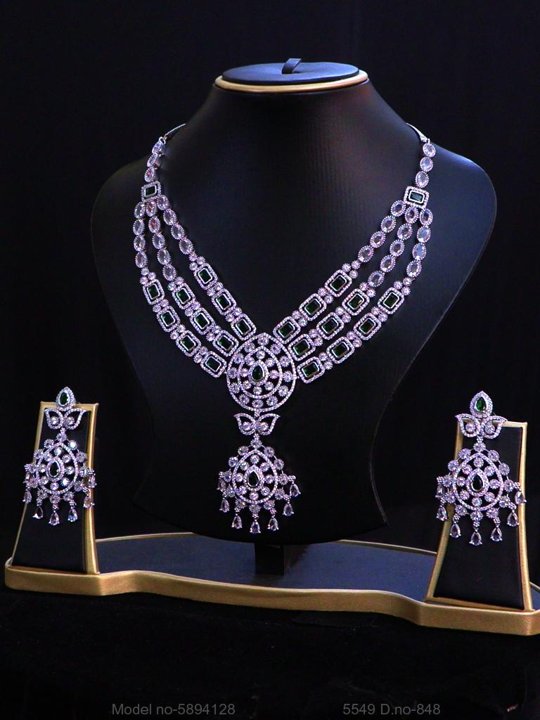 Traditional Zirconia Jewelry Set for Classy Women - Style 4 - Amaara World