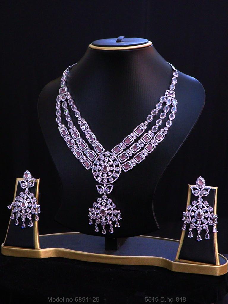 Traditional Zirconia Jewelry Set for Classy Women - Style 5 - Amaara World