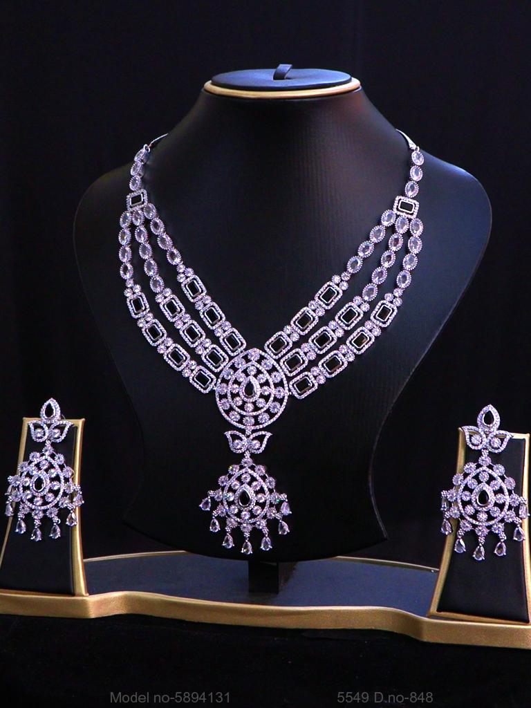 Traditional Zirconia Jewelry Set for Classy Women - Style 7 - Amaara World