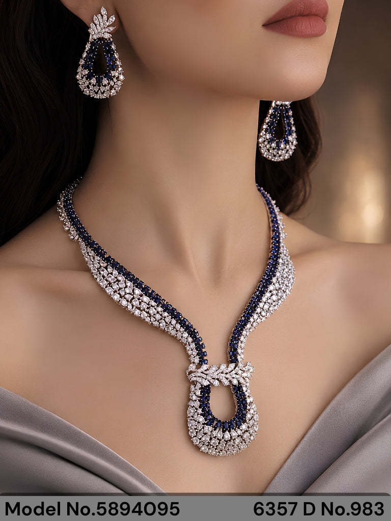 Traditional Zirconia Jewelry Set for Classy Women - Amaara World