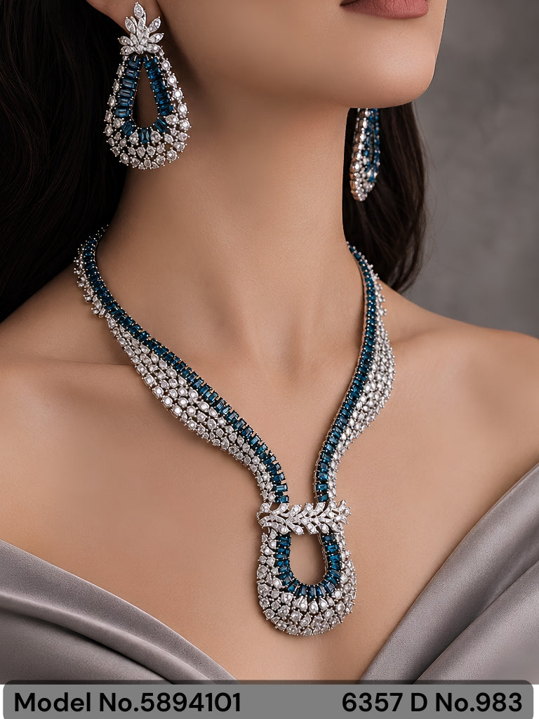 Imitation Diamond Cz Jewelry Set - Amaara World