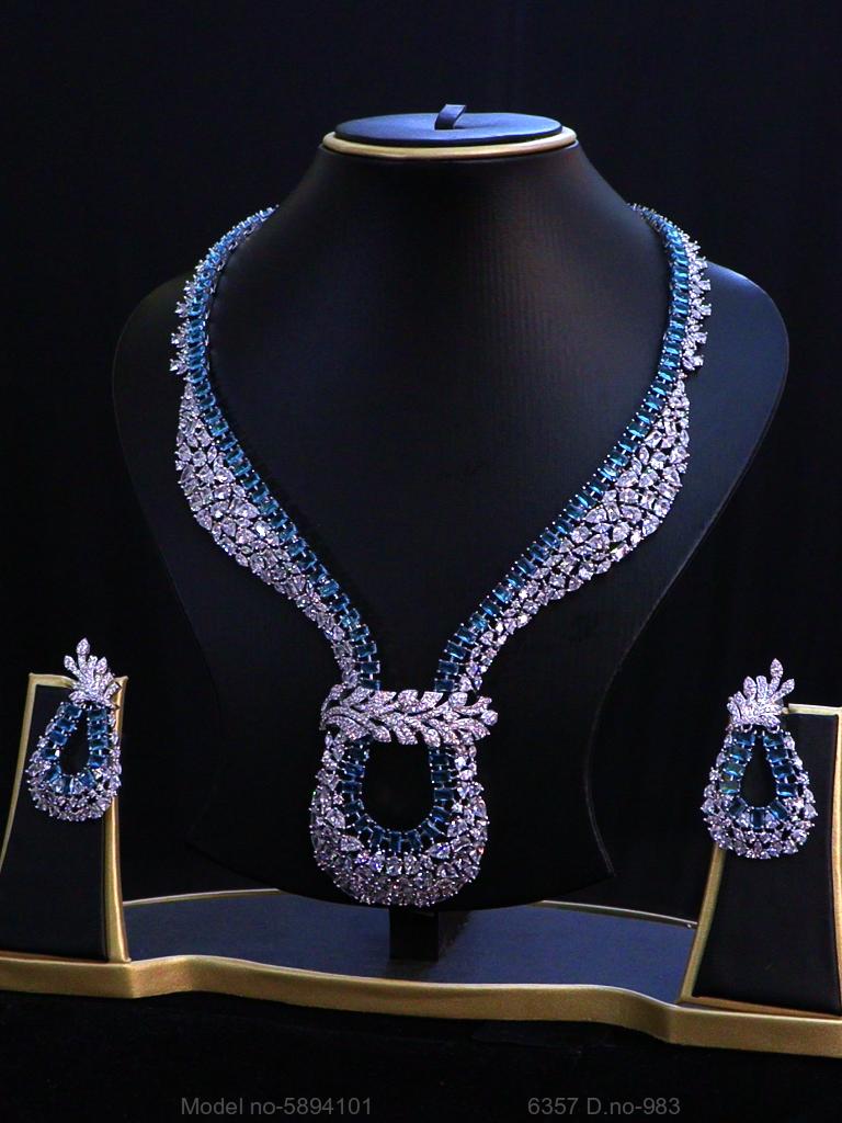 Imitation Diamond Cz Jewelry Set - View A