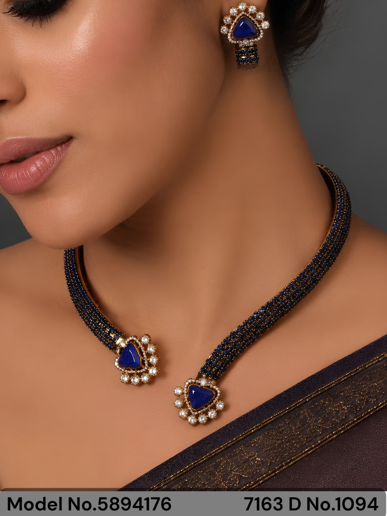 Traditional Design | American Diamond Jewelry Set - Amaara World