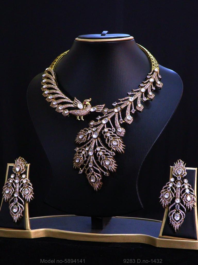 Traditional Design | American Diamond Jewelry Set - View A