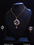 American Diamond Pendant Set - Amaara World USA - SKU 7713555