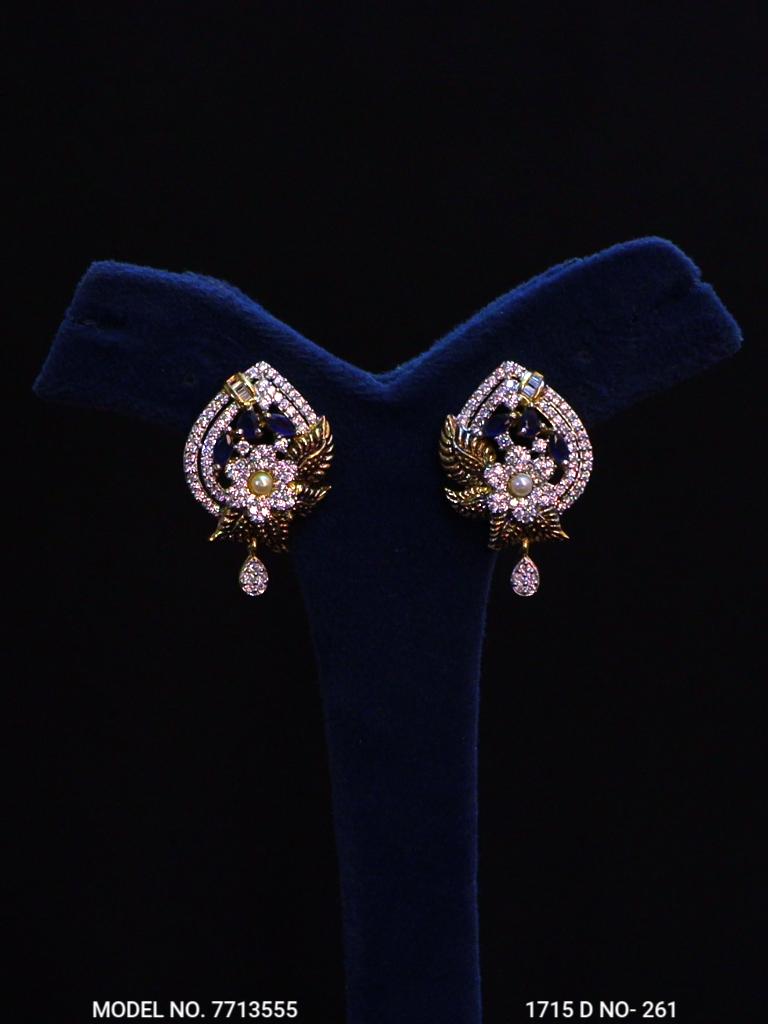 American Diamond Pendant Set - View 3 - Amaara World