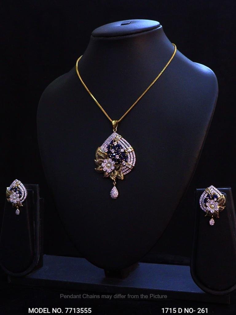 American Diamond Pendant Set - Amaara World