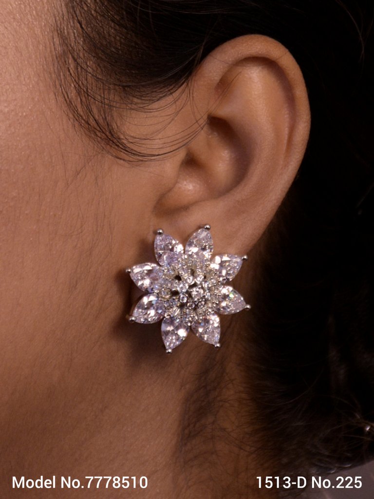 Popular Indian Handmade cz stud| top Earrings - Style 1 - Amaara World