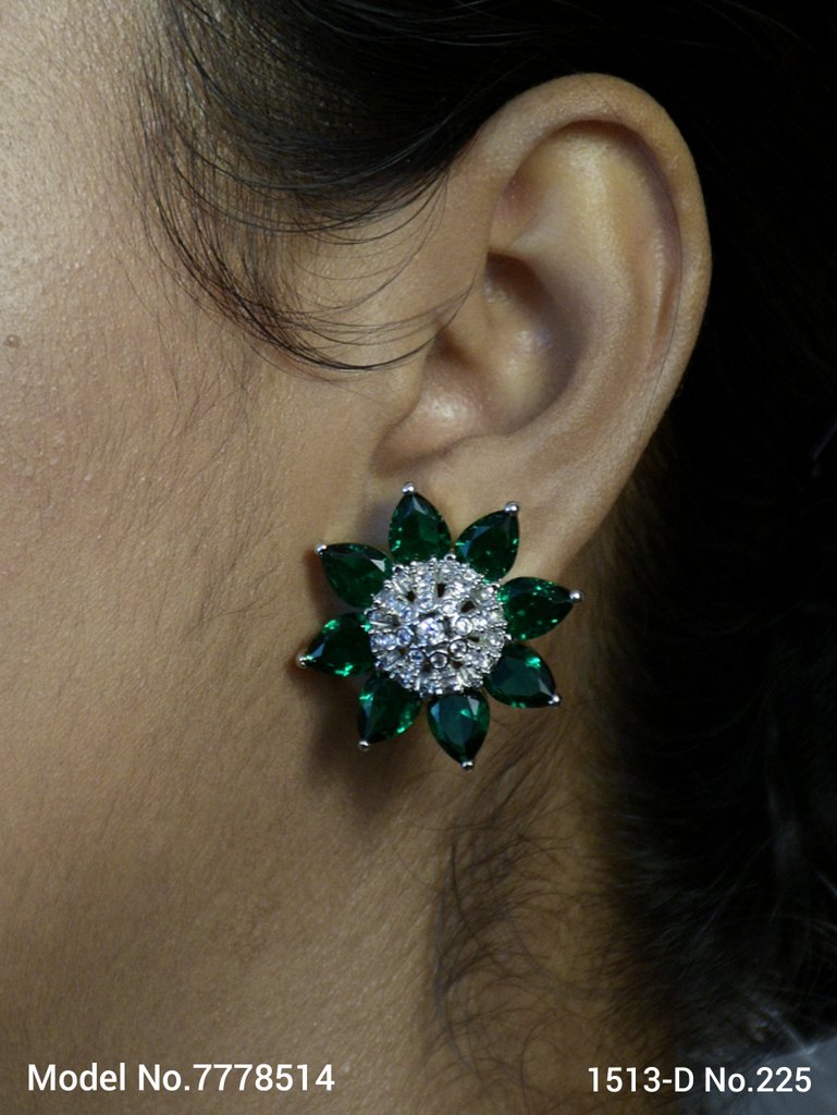 Popular Indian Handmade cz stud| top Earrings - Style 4 - Amaara World