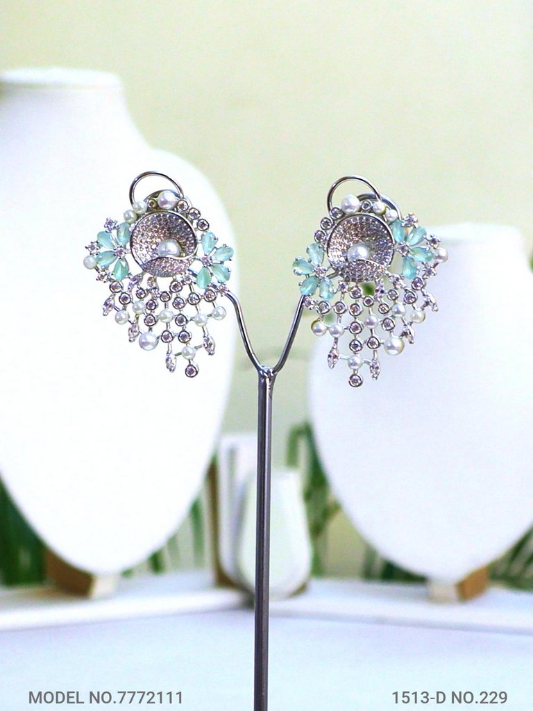 Statement Earrings with AD stones - Amaara World