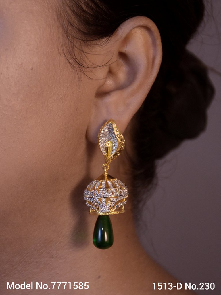 Real Zircon Long Fashion Earrings
