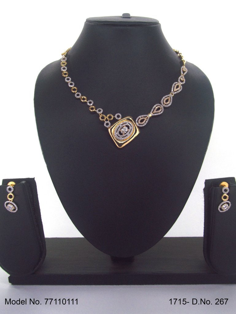 Classic yet Trendy | Cz Fashion Necklace Set - Amaara World