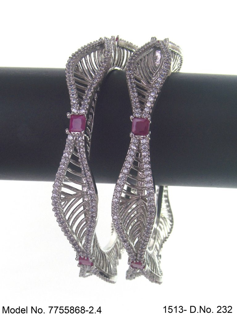Golden Spark CZ Bangles - Amaara World