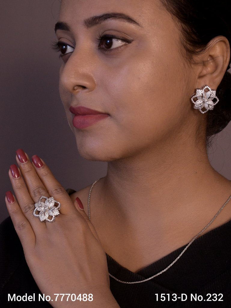Earring With Finger Rings - Style 1 - Amaara World