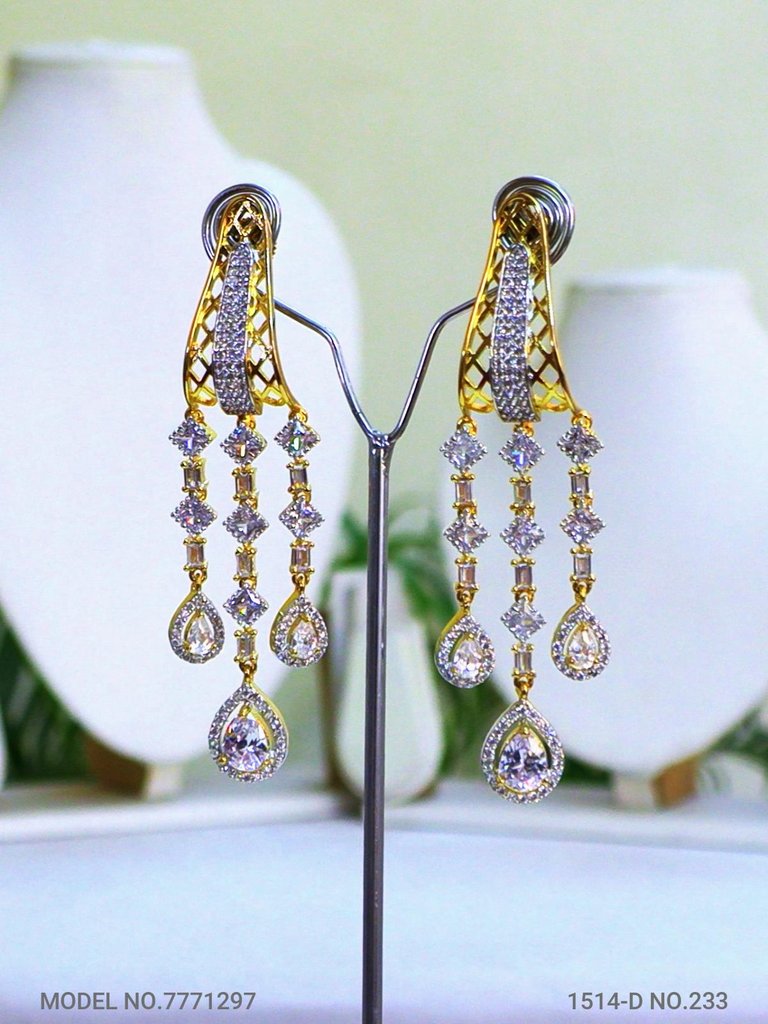 Cz Fashion Earrings | Handcrafted - Amaara World