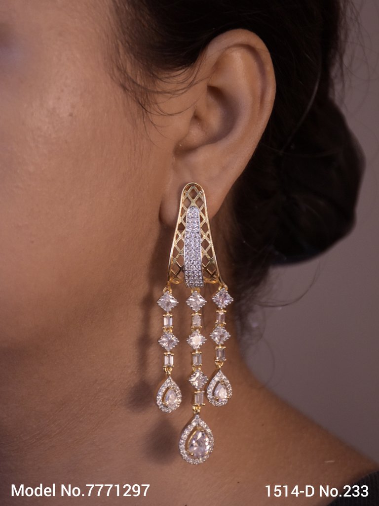 Cz Fashion Earrings | Handcrafted - View A