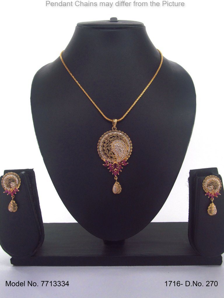 Classic Pendant | AD Jewellery | Handcrafted - Amaara World USA - SKU 7713334