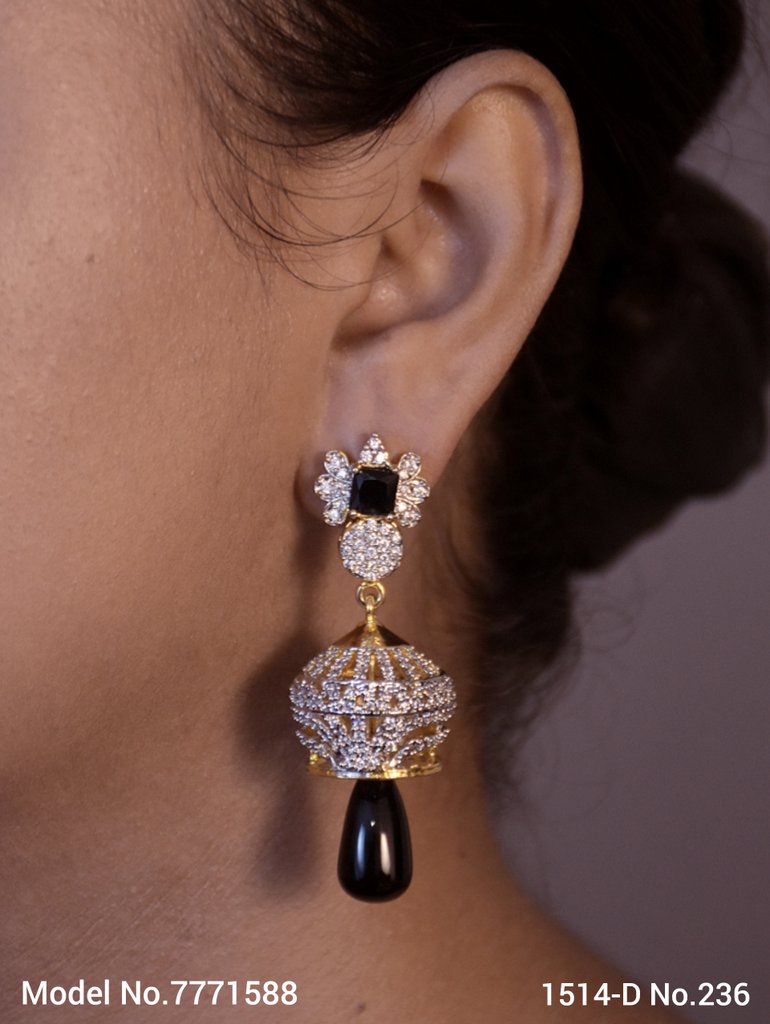 Original Zircon Long Earrings