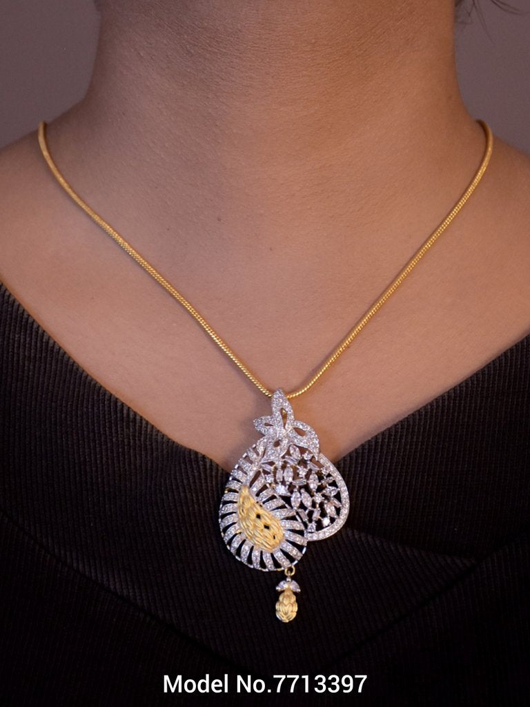 Imitation Artificial Diamond Pendant - View 3 - Amaara World