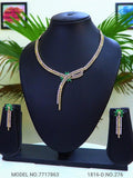 Classic yet Trendy | Cz Fashion Necklace Set - Amaara World