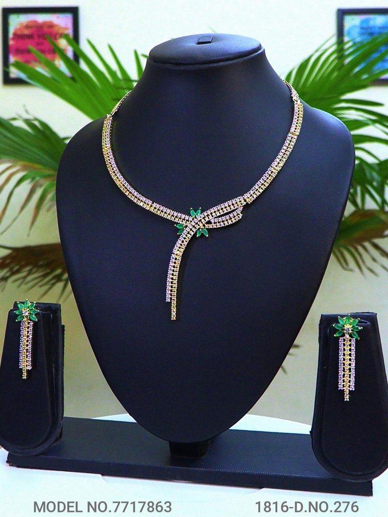 Classic yet Trendy | Cz Fashion Necklace Set - Amaara World