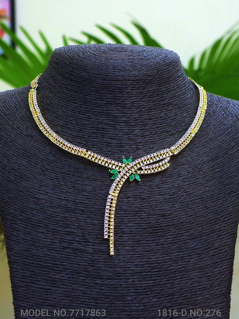 Classic yet Trendy | Cz Fashion Necklace Set - View A