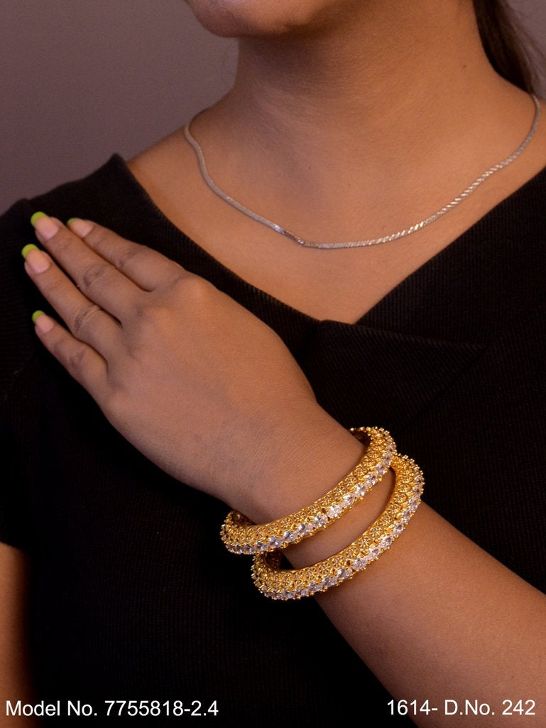 Shine Wave Bangles - View 2 - Amaara World