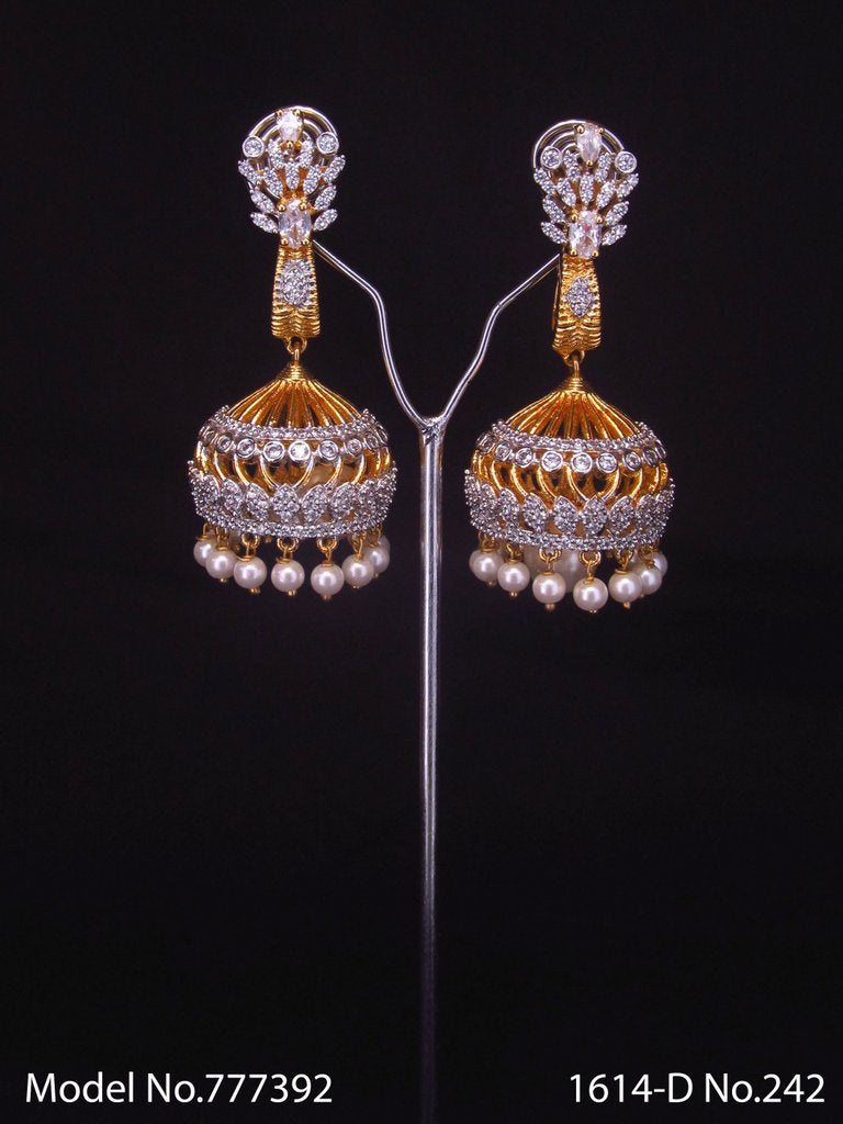 Real Zircon Long Fashion Earrings - View A