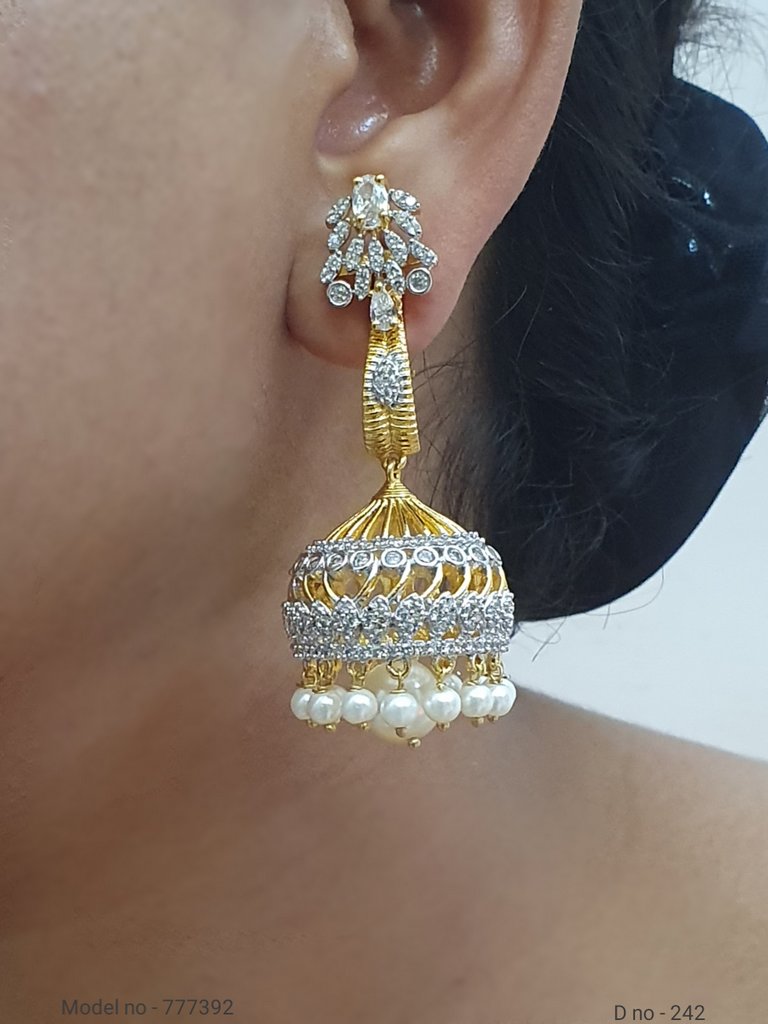 Real Zircon Long Fashion Earrings - Amaara World