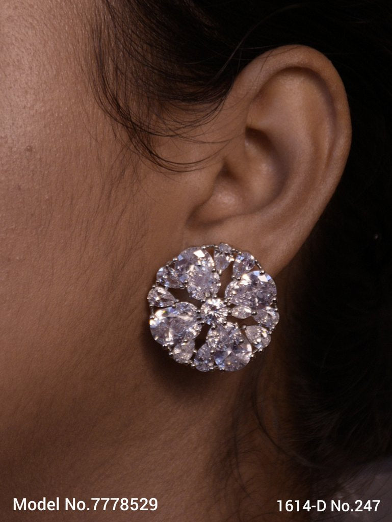 Light weighted Zircon stud earrings| Inexpensive Earrings - Style 1 - Amaara World