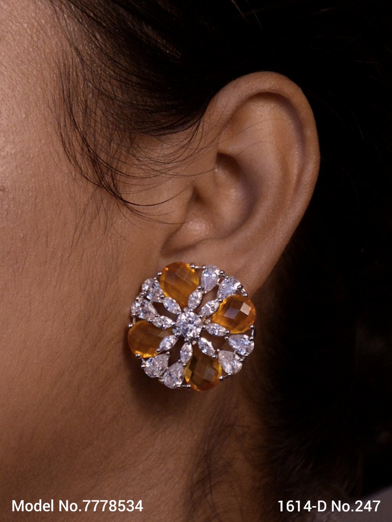 Light weighted Zircon stud earrings| Inexpensive Earrings - Style 6 - Amaara World