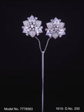 Ear jacket stud with original Zircon stone - Style 1 - Amaara World