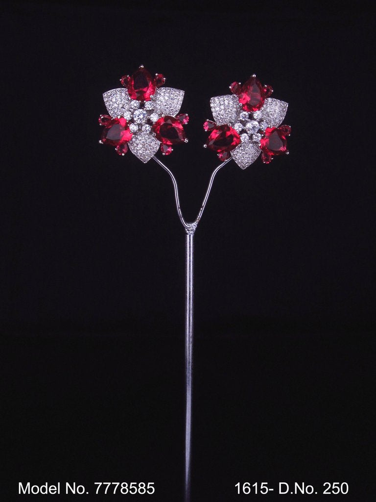 Ear jacket stud with original Zircon stone - Style 3 - Amaara World